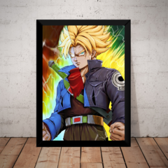 Quadro Arte Dragon Ball Z Super Sayajin Trunks Do Futuro