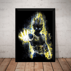 Quadro Dragon Ball Super Sayajin Vegeta Arte 42x29cm