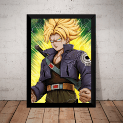 Quadro Dragon Ball Z Trunks Do Futuro Super Sayajin Arte