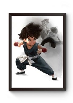 Quadro Goku Realista Dragon Ball Poster Moldurado