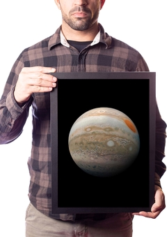 Lindo Quadro  Planeta Jupiter Poster Moldurado