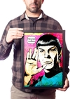 Quadro Jornada nas Estrelas Pop Arte Spock Vida Longa...