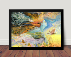 Quadro Fantasy Arte De Josephine Wall Mulher Animais Agua