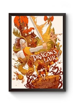 Quadro Arte Game Dragon's Lair Poster Moldurado