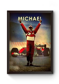 Quadro Car Legends F1 Michael Schumacher Poster Moldurado