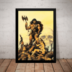 Quadro Conan Hq Barbaro Arte De Frank Frazetta