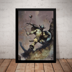 Quadro Conan Viking Hq Desenho Arte De Frank Frazetta