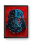 Quadro Arte Geométrica Darth Vader Poster Moldurado