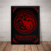 Quadro Game Of Thrones House Targaryen Arte 42x30cm