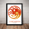 Quadro Game Of Thrones House Targaryen Arte Simplista