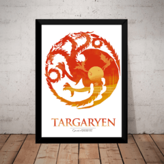 Quadro Game Of Thrones House Targaryen Arte Simplista