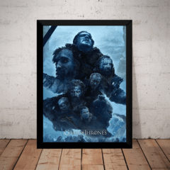 Quadro Game Of Thrones Stark Azor Ahai Fogo Poster Moldurado