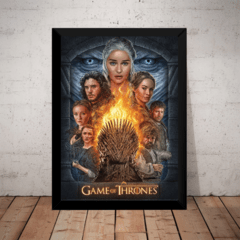 Quadro Game Of Thrones Poster Artistico Com Moldura