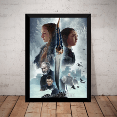 Quadro Game Of Thrones Stark Poster Artistico Com Moldura