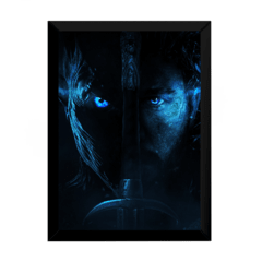 Quadro Game Of Thrones Jon Snow X Rei da Noite artistico