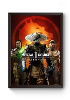 Quadro Game Mortal Kombat Aftermatch Poster Moldurado