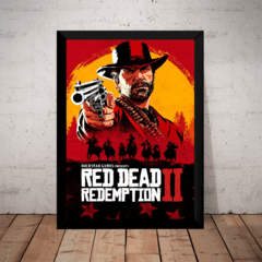 Quadro Game Red Dead Redemption 2 Arte Poster Com Moldura