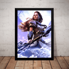 Quadro Horizon Zero Dawn Arte Game Poster Com Moldura