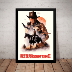 Quadro Arte Red Dead Redemption 2 Game Poster Com Moldura