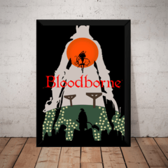 Quadro Game Bloodborne Arte Simplista Poster Moldurado