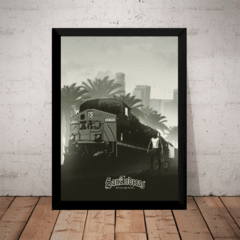 Quadro Gta San Andreas Game Arte Poster Moldurado