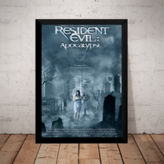 Quadro Arte Resident Evil Apocalipse Game Poster Moldurado