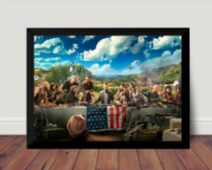 Quadro Game Far Cry 5 Poster Arte Moldurada