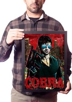 Quadro Stallone Cobra Pop Arte Filme