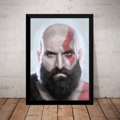 Quadro Decorativo Arte Kratos Game God Of War 4