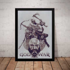Quadro Decorativo Ps4 Arte Poster Game God Of War 4