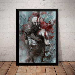 Quadro Decorativo Game Kratos God Of War 4 Fan Arte Poster