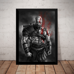 Quadro Decorativo Arte Poster Kratos Game God Of War 4