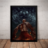 Quadro Decorativo Game Arte God Of War 4 Kratos Vs Zeus