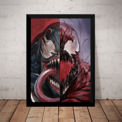 Quadro Decorativo Venom X Carnage Carnificina Total Arte