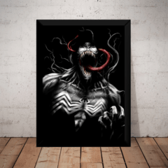 Quadro Venom vilão Homem Aranha Arte 42x29cm