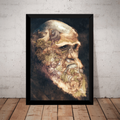 Quadro Decorativo Arte A Origem Das Especies Charles Darwin