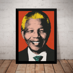 Quadro Decorativo Nelson Mandela Arte Poster Moldurado