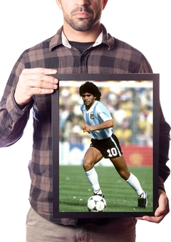 Quadro Foto Diego Maradona Gênio Futebol