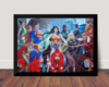 Quadro Liga Da justiça Arte De Alex Ross Poster Moldurado