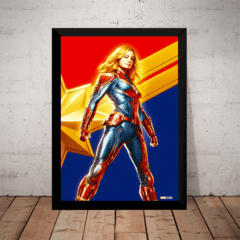 Quadro Filme capitã Marvel Arte Poster Moldurado