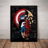 Quadro Decorativo capitão America X Caveira Vermelha Hq Arte