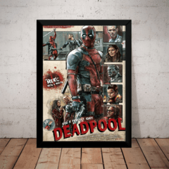 Quadro Poster Deadpool Arte Tipo Retro Hq Comic Geek