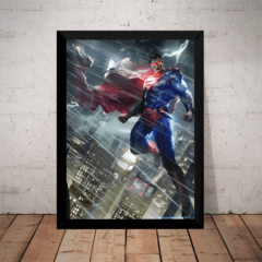 Quadro Super Homem Superman Liga Da justiça Dc Hq Arte