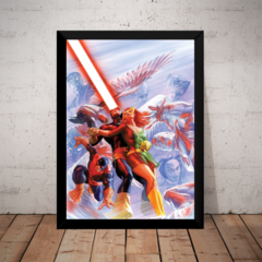 Quadro X-men Scott Jean Grey Marvel Hq Arte De Alex Ross