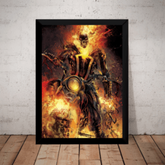 Quadro Poster Motoqueiro Fantasma Arte Hq Comic Geek