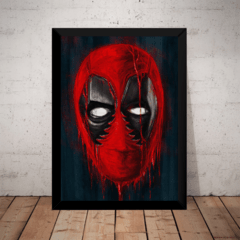 Quadro Decorativo Deadpool Arte Anti-heroi Poster C/ Moldura