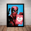 Quadro Decorativo Deadpool Arte Poster Moldurado