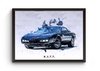 Quadro Carros Iconicos KITT Poster Moldurado