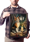 Poster Moldurado Gata Arte Wicca Quadro Decorativo