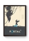 Quadro Arte Minimalista Game Portal 2 Poster Moldurado